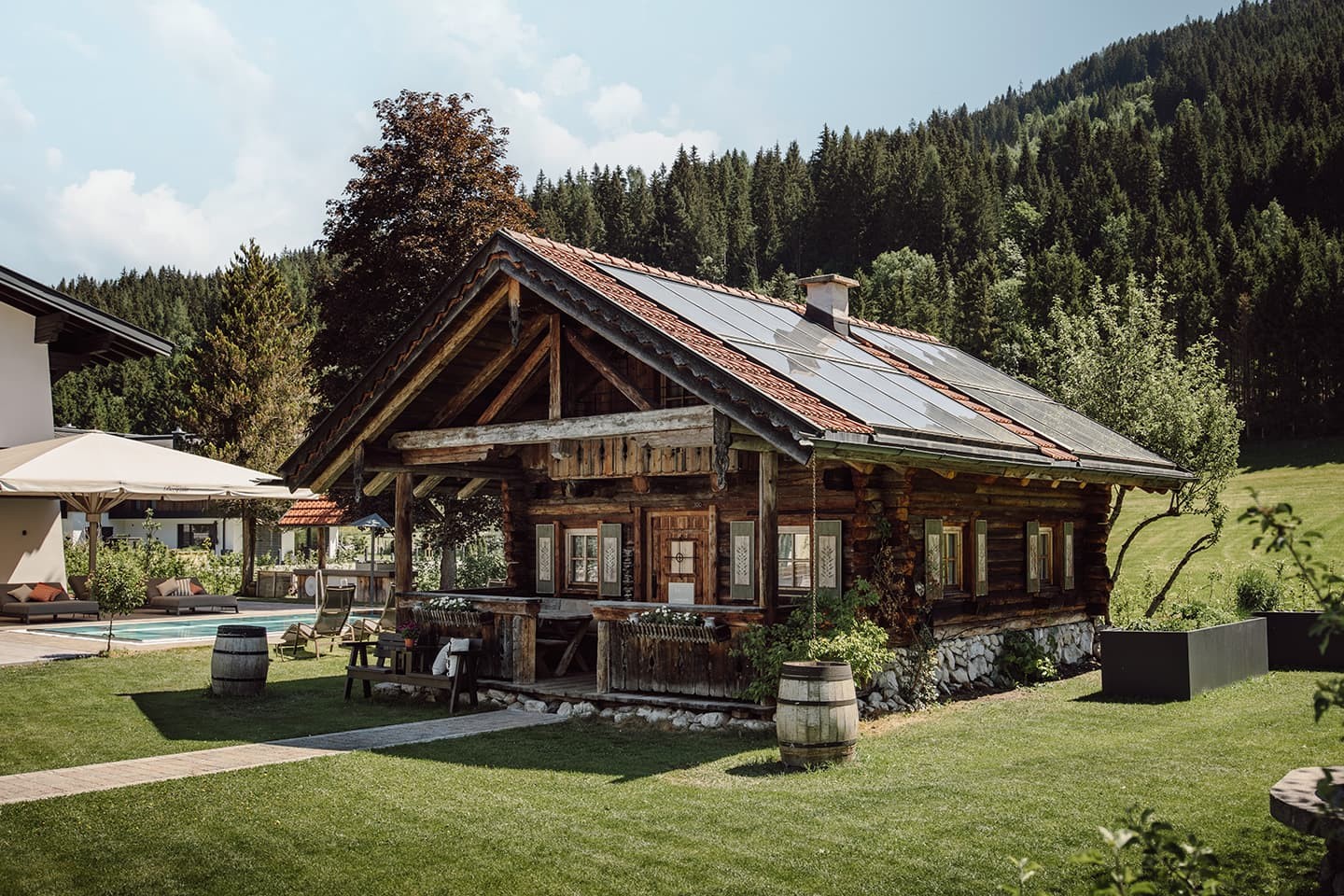 Chalet im Hotelgarten