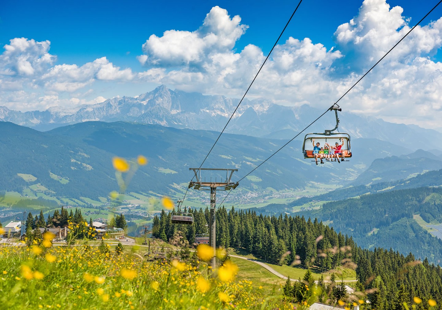 Summer lift rides in Flachau with the mountain railways