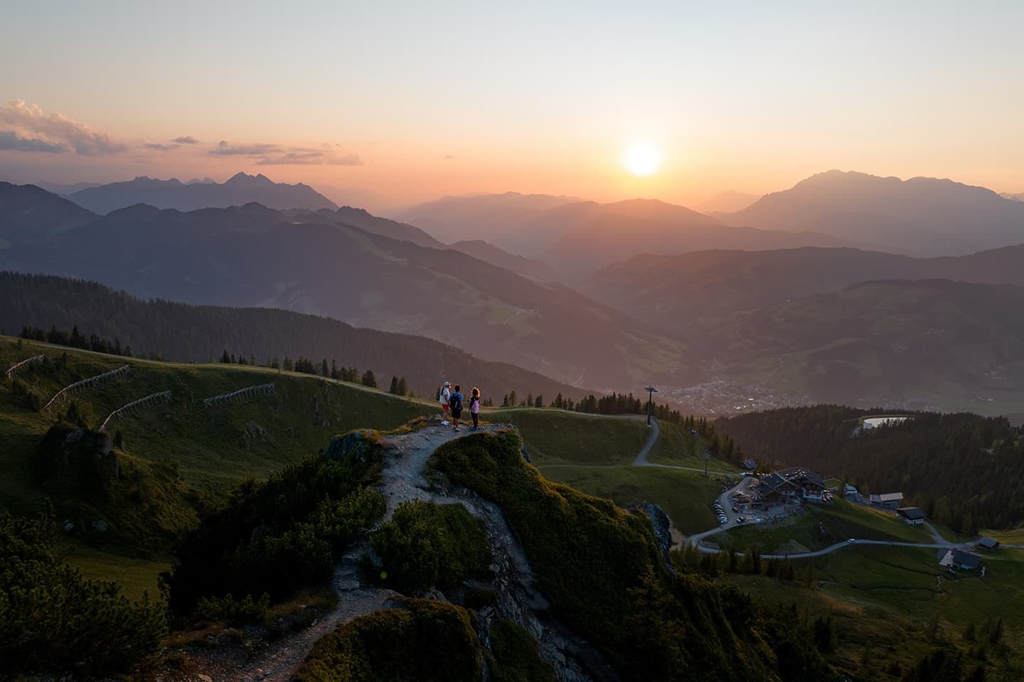 Wandern in Flachau auf das Grie&szlig;enkareck zum Sonnenaufgang
