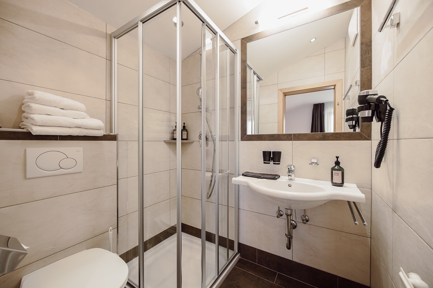 Badezimmer im Apartment Deluxe